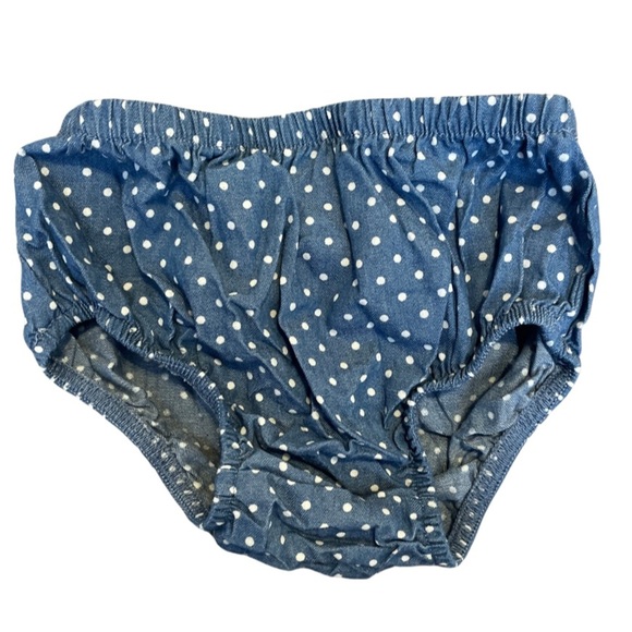 Bonnie Baby Other - Bonnie Baby faux denim and white polka dot bloomers 9-12 months